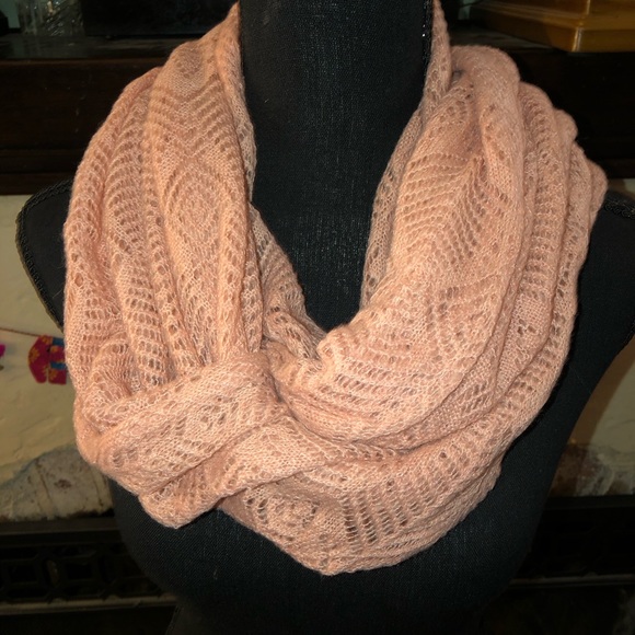 Beautiful Light Pink Infinity Scarf - Picture 5 of 5